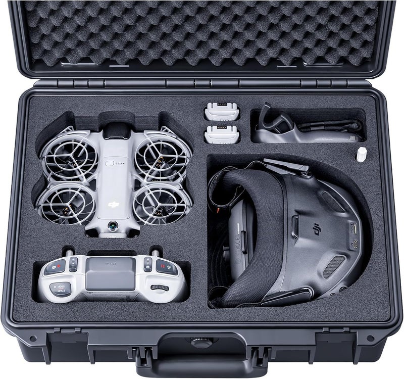 Lykus Titan N210 Waterproof Hard Case for DJI Neo 2 Motion Combo, Goggles N3/3, RC Motion 3, FPV Controller 3, Support up to 8 batteries [CASE ONLY] - Image 1